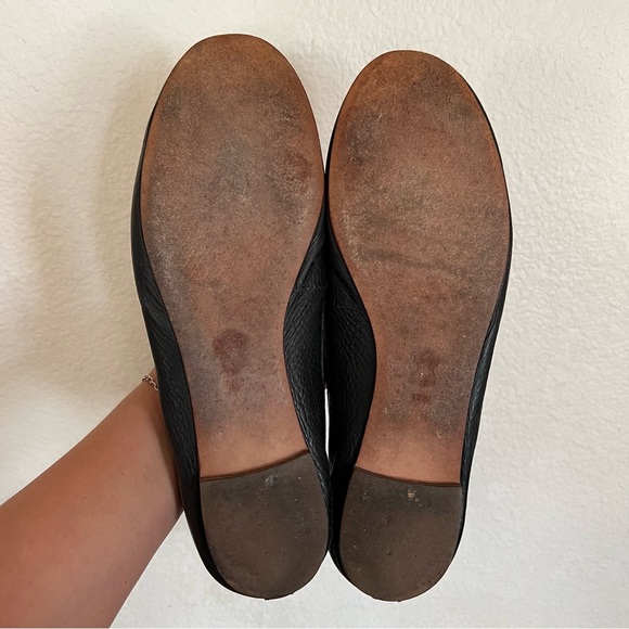 Tory Burch Black Leather Flats Size 10 - Picture 7 of 10